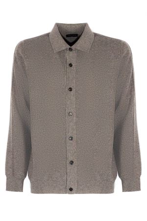 Cardigan in lana merino marrone ROBERTO COLLINA | 253M2130507